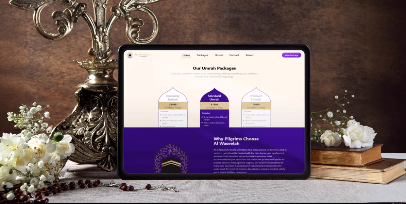 Al Waseelah Tour Website preview