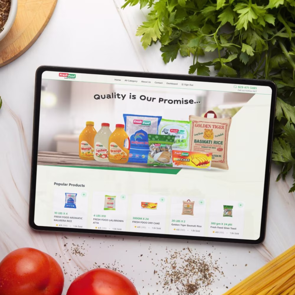 Fresh Food E-commerce Website